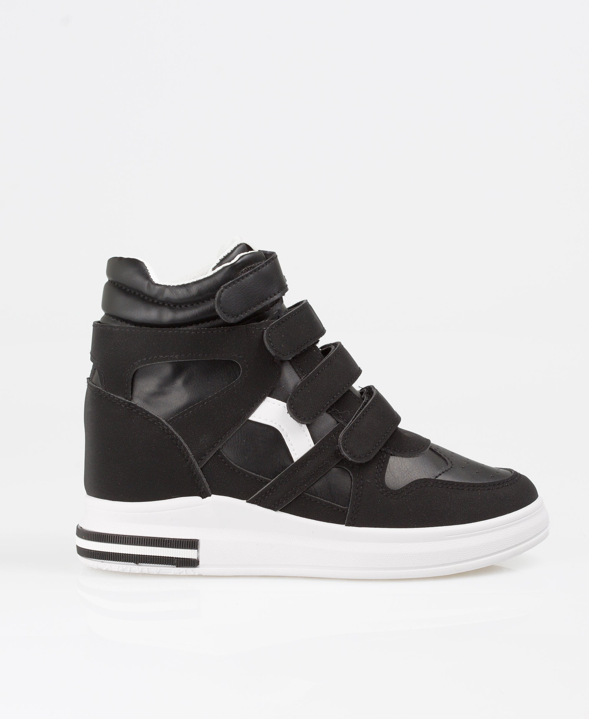 KRISP Colour Block High Top Velcro Fashion Trainers (15953)